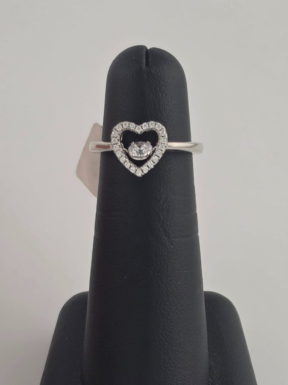 Elegant 925 Sterling Silver Heart Dancing CZ Ring – Gift for Her